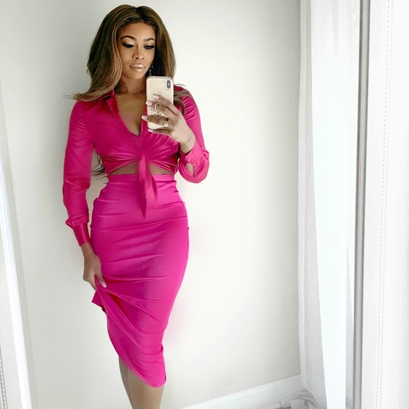 bebe Dresses & Skirts - Hot pink set